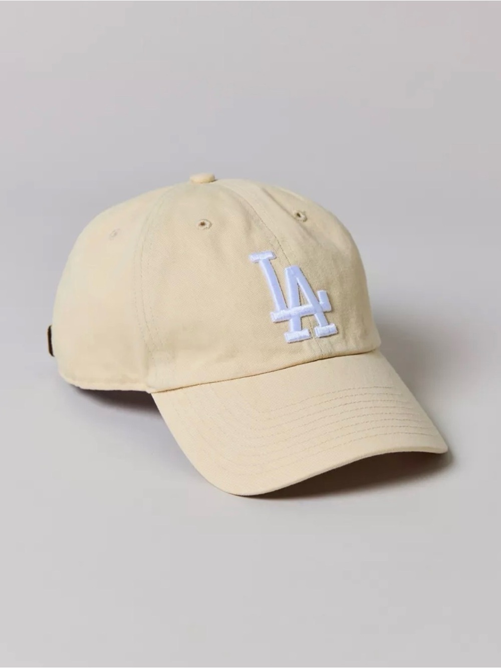 LA Logo Baseball Cap in Cream